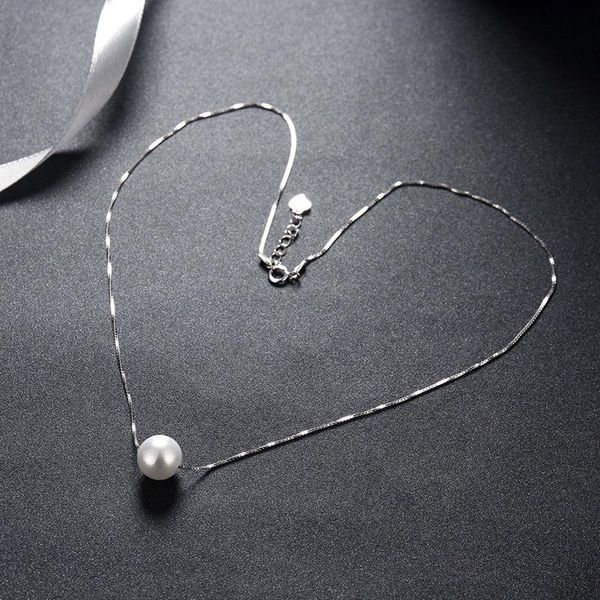 chains fine jewelry real 925 siiver pendant necklace pearl chokers round shape gift for lover, Silver
chains fine jewelry real 925 siiver pendant necklace pearl chokers round shape gift for lover, Silver