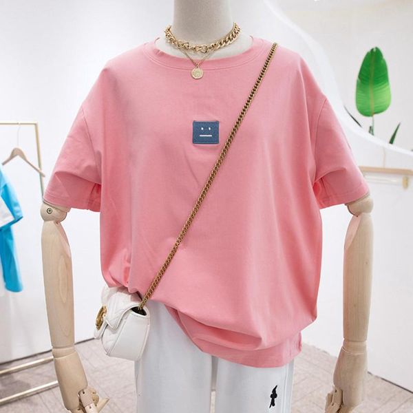 women's t-shirt summer women ultra soft loose cotton t shirt short sleeve simple embroidery crewneck casual oversized tee maxi size, White
women's t-shirt summer women ultra soft loose cotton t shirt short sleeve simple embroidery crewneck casual oversized tee maxi size, White