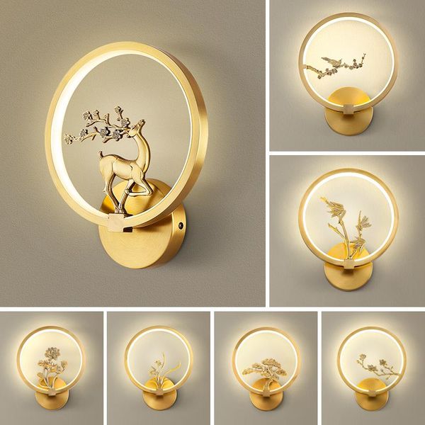 wall lamp chinese style all copper light luxury living room background modern zen round staircase corridor bedroom
wall lamp chinese style all copper light luxury living room background modern zen round staircase corridor bedroom