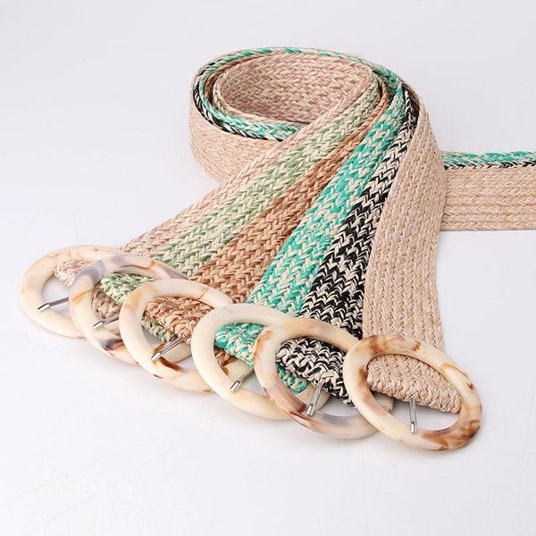belts simple imitation straw woven wide belt colorfulresin buckle waist strap decoration suit women's dress bohemian style waistbands, Black;brown
belts simple imitation straw woven wide belt colorfulresin buckle waist strap decoration suit women's dress bohemian style waistbands, Black;brown
