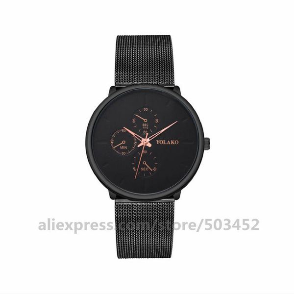 wristwatches 100pcs/lot yolako 920484 men watch mesh brand simple casual business mens three eye clock, Slivery;brown
wristwatches 100pcs/lot yolako 920484 men watch mesh brand simple casual business mens three eye clock, Slivery;brown