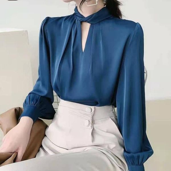 women's blouses & shirts fashion silk shirt women long lantern sleeve satin woman office lady elegant blusas mujer 16877, White
women's blouses & shirts fashion silk shirt women long lantern sleeve satin woman office lady elegant blusas mujer 16877, White