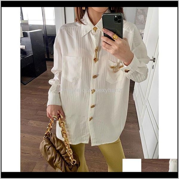 blouses & shirts clothing apparel drop delivery 2021 gold button decoration loose long sleeve stripes acetic acid white shirt womens fashion
blouses & shirts clothing apparel drop delivery 2021 gold button decoration loose long sleeve stripes acetic acid white shirt womens fashion