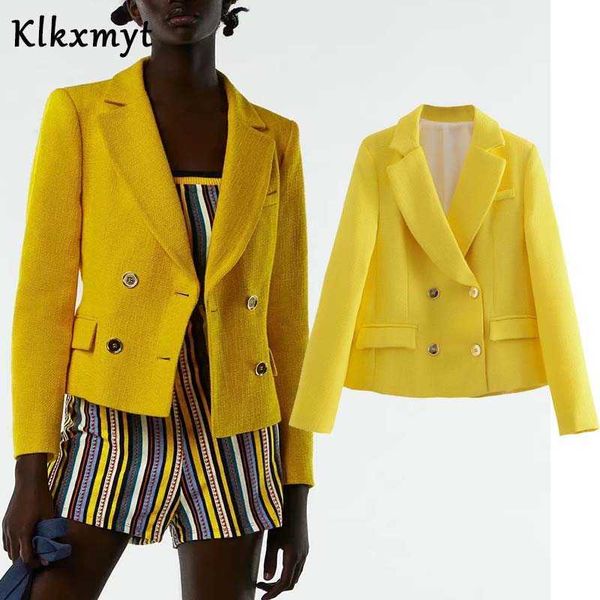 klkxmyt za women long sleeve texture casual cropped blazer coat office lady double breasted suits female chic 210527, White;black
klkxmyt za women long sleeve texture casual cropped blazer coat office lady double breasted suits female chic 210527, White;black