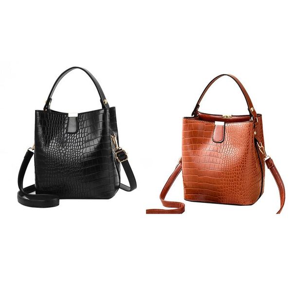 evening bags 2pcs vintage bucket bag ladies crocodile pattern handbag large capacity shoulder messenger bag, black & yellow
evening bags 2pcs vintage bucket bag ladies crocodile pattern handbag large capacity shoulder messenger bag, black & yellow