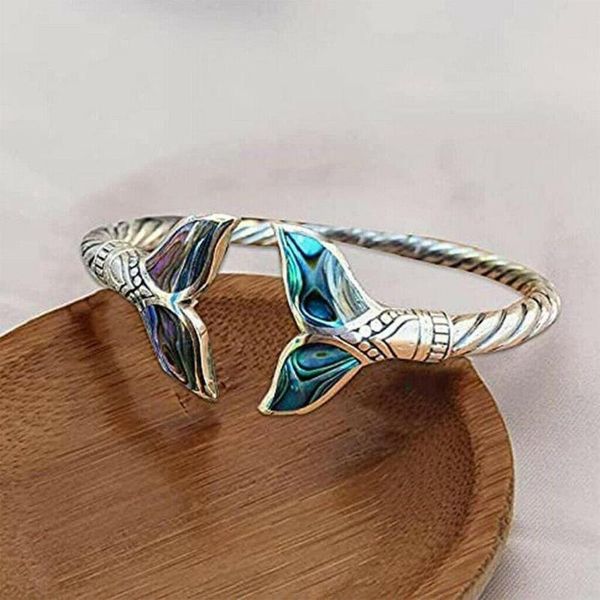 bangle exquisite gradient mermaid tail bracelet adjustable open creative whale bracelets fashion jewelry gift, Black
bangle exquisite gradient mermaid tail bracelet adjustable open creative whale bracelets fashion jewelry gift, Black