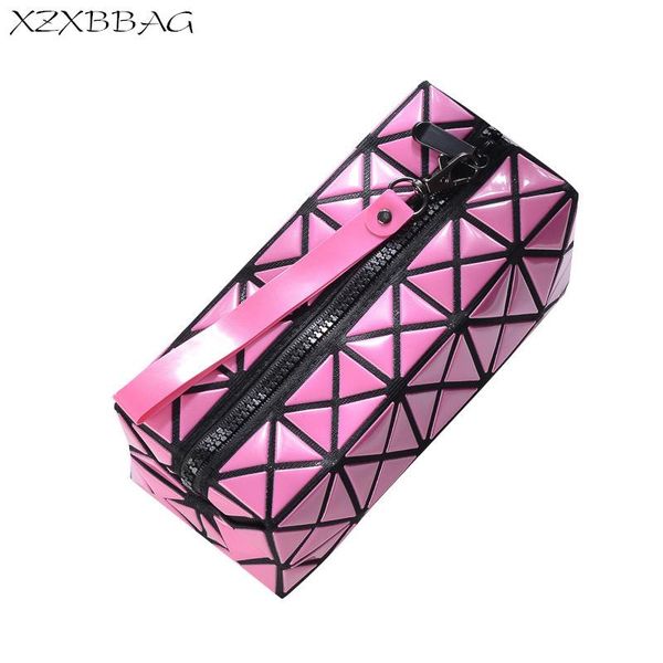 fashion plaid cosmetic organizer bag women travel portable makeup zipper pouch female neceseres case toiletry bags & cases