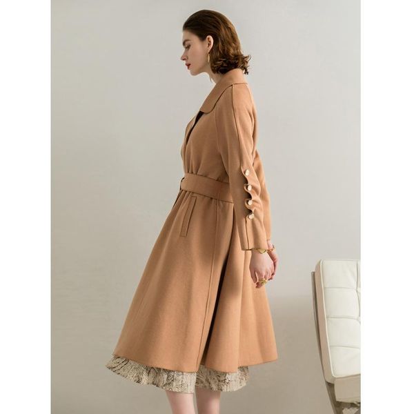 women's wool & blends womens mid-length double-sided coat autumn winter temperament for women, Black
women's wool & blends womens mid-length double-sided coat autumn winter temperament for women, Black