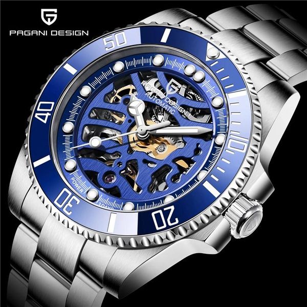wristwatches automatic watch men pagani design 2021 mechanical fashion wristwatch hollow sports relogio masculino, Slivery;brown
wristwatches automatic watch men pagani design 2021 mechanical fashion wristwatch hollow sports relogio masculino, Slivery;brown
