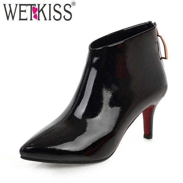 wetkiss patent pu boots women zip ankle boot high heels shoes female crystal shoes ladies pointed toe shoes winter 210630, Black
wetkiss patent pu boots women zip ankle boot high heels shoes female crystal shoes ladies pointed toe shoes winter 210630, Black