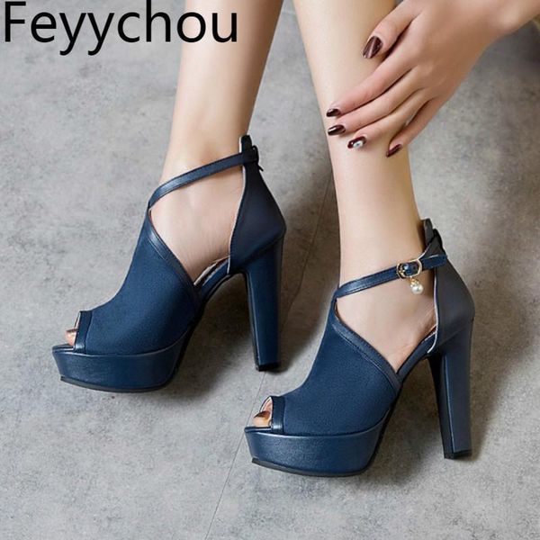 women's sandals super high heel buckle peep toe thick platform 2021 fashion spring summer blue big size 34-48, Black
women's sandals super high heel buckle peep toe thick platform 2021 fashion spring summer blue big size 34-48, Black