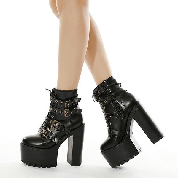 boots women's short autumn and winter solid color buckle thick-soled high heels comfortable outdoor waterproof, Black
boots women's short autumn and winter solid color buckle thick-soled high heels comfortable outdoor waterproof, Black