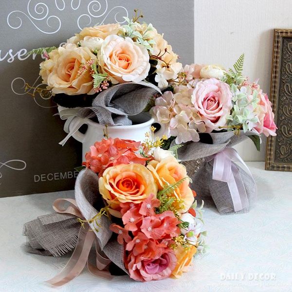 artificial rose silk flowers wedding bridal bouquet bride holding flower for party decorative & wreaths
artificial rose silk flowers wedding bridal bouquet bride holding flower for party decorative & wreaths