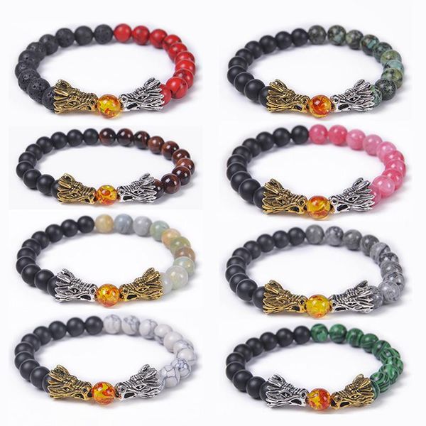 beaded, strands 2021 style natural stone bracelet gold silver color dragon head couple tiger eye beaded bracelets handmade jewelry, Black
beaded, strands 2021 style natural stone bracelet gold silver color dragon head couple tiger eye beaded bracelets handmade jewelry, Black