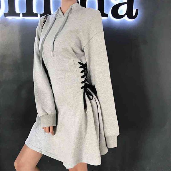 women's spring and autumn dress korean version of the retro wild mid-length design hooded long-sleeved dresses gx288 210507, Black;gray
women's spring and autumn dress korean version of the retro wild mid-length design hooded long-sleeved dresses gx288 210507, Black;gray