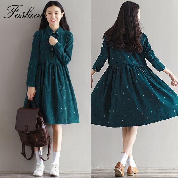 casual dresses 2021 autumn korean women corduroy dress long sleeve turn-down collar vintage vestidos robe femme lady 2xl, Black;gray
casual dresses 2021 autumn korean women corduroy dress long sleeve turn-down collar vintage vestidos robe femme lady 2xl, Black;gray