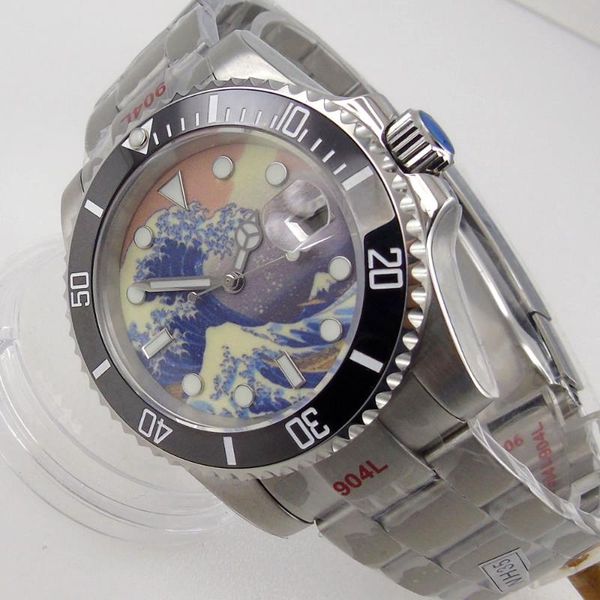 wristwatches kanagawa face japan nh35/miyota8215 automatic movement sapphire men's watch date cyclops 904l steel bracelet bliger 40mm, Slivery;brown
wristwatches kanagawa face japan nh35/miyota8215 automatic movement sapphire men's watch date cyclops 904l steel bracelet bliger 40mm, Slivery;brown
