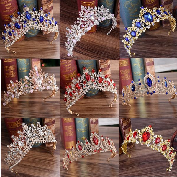 diezi 2019 new baroque luxury red green blue crystal crown bridal wedding hair accessories crystal tiaras diadem girls headbands j0121, Slivery;golden
diezi 2019 new baroque luxury red green blue crystal crown bridal wedding hair accessories crystal tiaras diadem girls headbands j0121, Slivery;golden