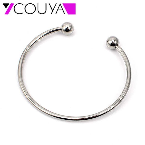 fashion double imitation pearl bangles stainless steel women silver color round beads bracelet female crystal cuff q0717, Black
fashion double imitation pearl bangles stainless steel women silver color round beads bracelet female crystal cuff q0717, Black