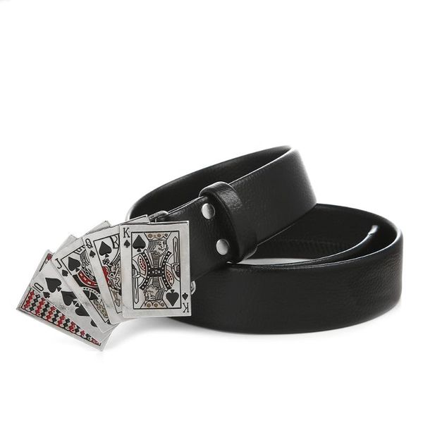 belts fashion men's belt metal buckle poker design punk style rock hip hop girdle, Black;brown
belts fashion men's belt metal buckle poker design punk style rock hip hop girdle, Black;brown