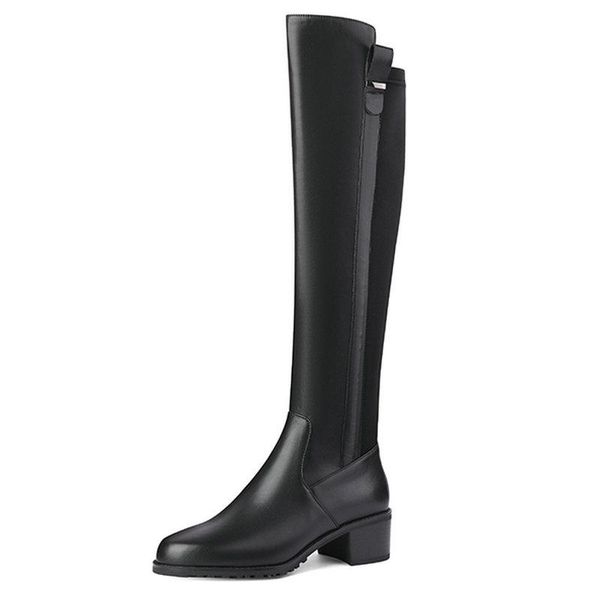 boots 2021 fashion women knee high genuine leather thick heels ladies female winter party basic shoes woman, Black
boots 2021 fashion women knee high genuine leather thick heels ladies female winter party basic shoes woman, Black