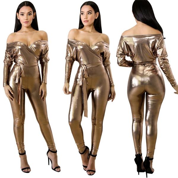 women's jumpsuits & rompers 2021 women jumpsuit v-neck batwing sleeve belted off shoulder skinny romper ladies golden overall, Black;white
women's jumpsuits & rompers 2021 women jumpsuit v-neck batwing sleeve belted off shoulder skinny romper ladies golden overall, Black;white
