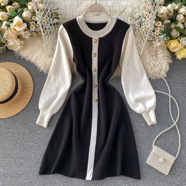 casual dresses 2021 spring aututmn lady elegant knitted sweater dress women o-neck lantern sleeve empire party h108, Black;gray
casual dresses 2021 spring aututmn lady elegant knitted sweater dress women o-neck lantern sleeve empire party h108, Black;gray