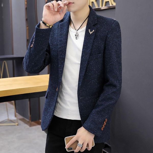 suit spring and autumn men's coat korean-style handsome unlined slim fit small casual fashion suits & blazers, White;black
suit spring and autumn men's coat korean-style handsome unlined slim fit small casual fashion suits & blazers, White;black