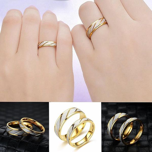 japanese and korean ring stainless steel couple fashion batch flower stripe ornament wedding cluster rings, Golden;silver
japanese and korean ring stainless steel couple fashion batch flower stripe ornament wedding cluster rings, Golden;silver