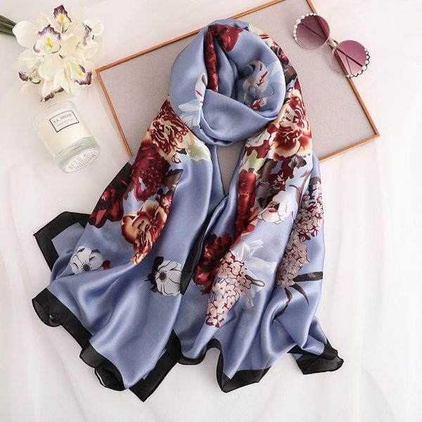scarves spring summer women scarf beach sunscreen fashion shawl silk lady print hijab 180x90cm wrap muffler bandanna, Blue;gray
scarves spring summer women scarf beach sunscreen fashion shawl silk lady print hijab 180x90cm wrap muffler bandanna, Blue;gray