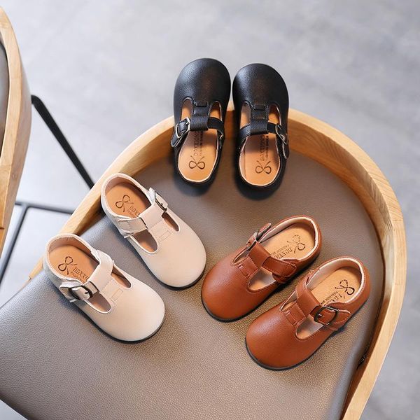 flat shoes 2021 brown school for children girls black beige leather kids with buckle luxury designer dress e07033, Black;grey
flat shoes 2021 brown school for children girls black beige leather kids with buckle luxury designer dress e07033, Black;grey