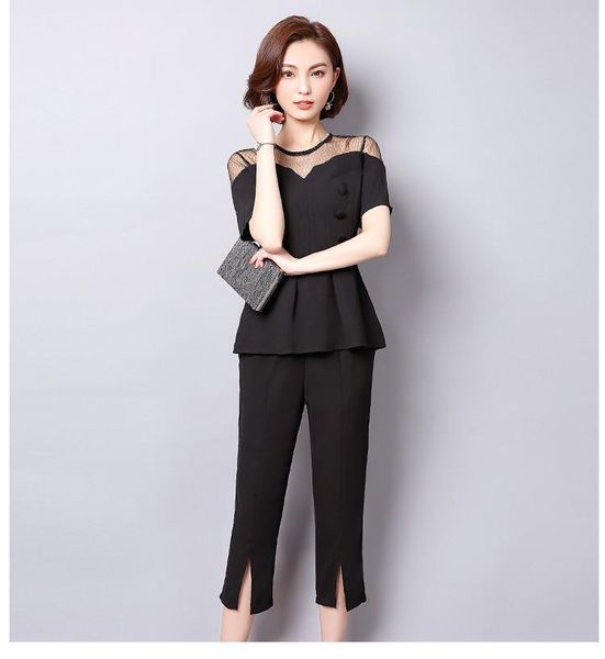 casual dresses fashion thin women's suit plus size 5xl mesh patchwork summer costumes for o-neck pullover elastic waist 2 piece set ewp, Black;gray
casual dresses fashion thin women's suit plus size 5xl mesh patchwork summer costumes for o-neck pullover elastic waist 2 piece set ewp, Black;gray