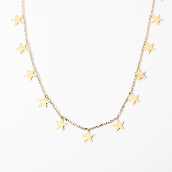 pendant necklaces 14k gold plated stainless steel multilayer string star necklace for women elegant charm choker jewelry, Silver
pendant necklaces 14k gold plated stainless steel multilayer string star necklace for women elegant charm choker jewelry, Silver