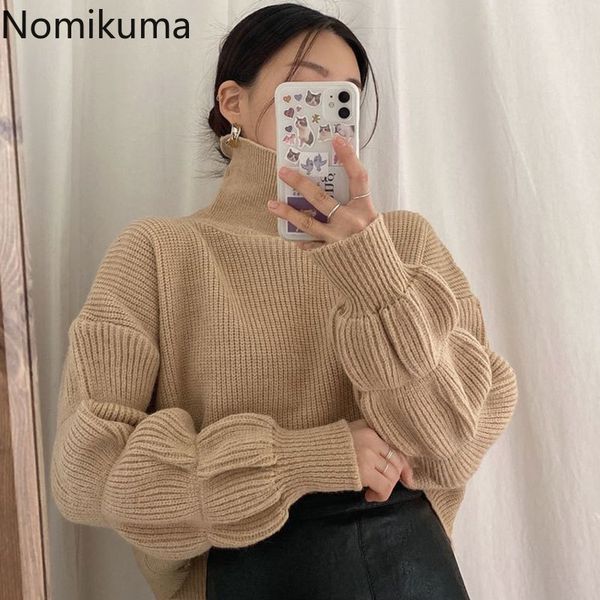 nomikuma sweaters women solid color casual loose long sleeve turtleneck sweater korean chic pullover autumn pull femme 3d966 210514, White;black
nomikuma sweaters women solid color casual loose long sleeve turtleneck sweater korean chic pullover autumn pull femme 3d966 210514, White;black