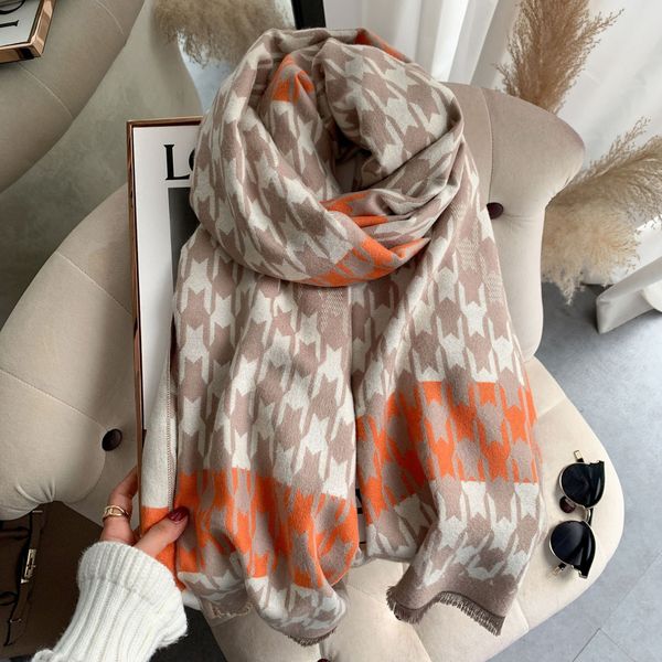 artificial cashmere scarf autumn and winter plaid women warm thickened air conditioning shawl sunshade extended female ornament, Blue;gray
artificial cashmere scarf autumn and winter plaid women warm thickened air conditioning shawl sunshade extended female ornament, Blue;gray