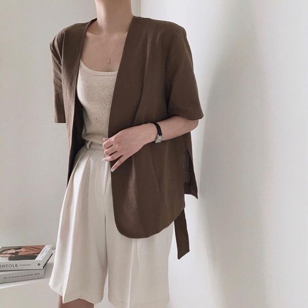 women's suits & blazers 2021 summer korean version chic style big pocket short sleeve small suit thin coat, White;black
women's suits & blazers 2021 summer korean version chic style big pocket short sleeve small suit thin coat, White;black
