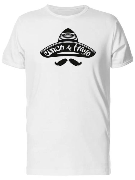 cinco de mayo sombrero & stache men's tee -image by shutterstock, White;black
cinco de mayo sombrero & stache men's tee -image by shutterstock, White;black