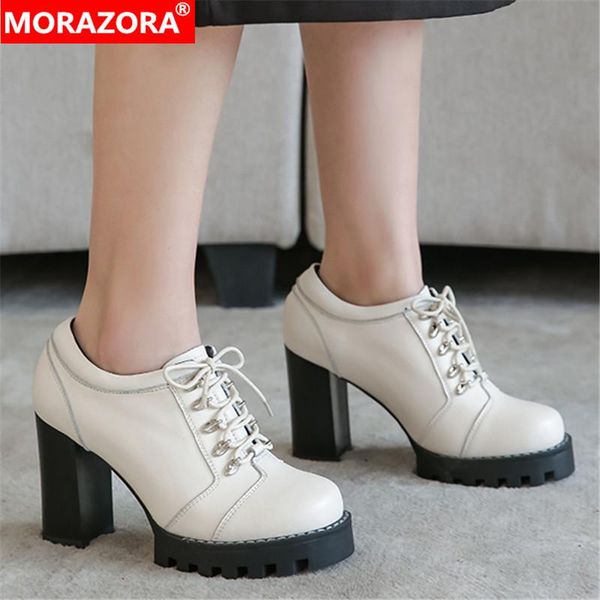 dress shoes morazora plus size 34-42 2021 women pumps genuine leather high heels fashion lace up round toe platform office, Black
dress shoes morazora plus size 34-42 2021 women pumps genuine leather high heels fashion lace up round toe platform office, Black