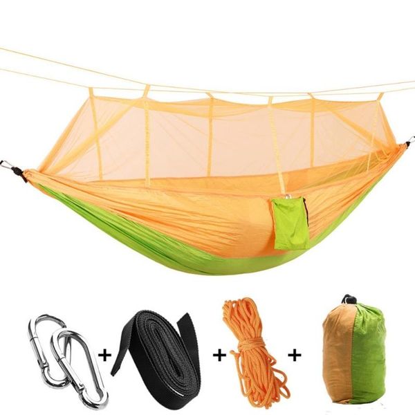 outdoor mosquito net parachute hammock portable camping hanging sleeping bed high strength swing 260x130cm tents and shelters
outdoor mosquito net parachute hammock portable camping hanging sleeping bed high strength swing 260x130cm tents and shelters