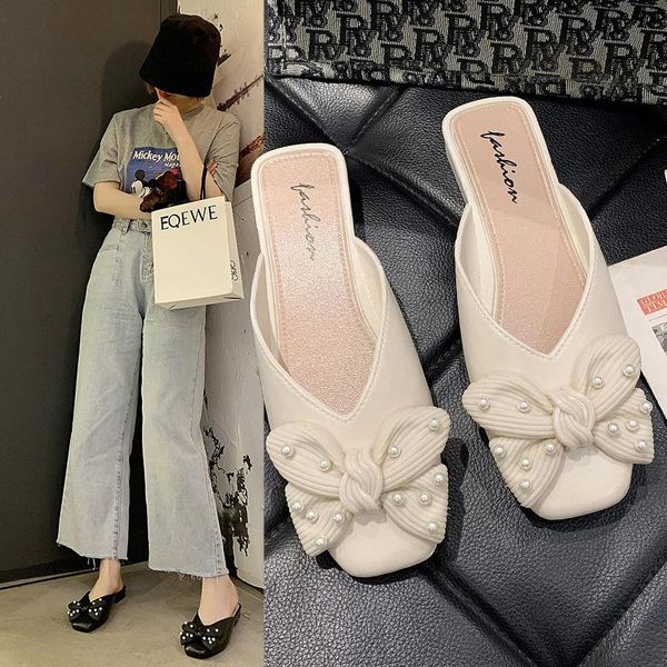 spring and autumn 2021 pearl semi-slippers women comfortable thick heeled casual sandals bag lazy drag, Black
spring and autumn 2021 pearl semi-slippers women comfortable thick heeled casual sandals bag lazy drag, Black