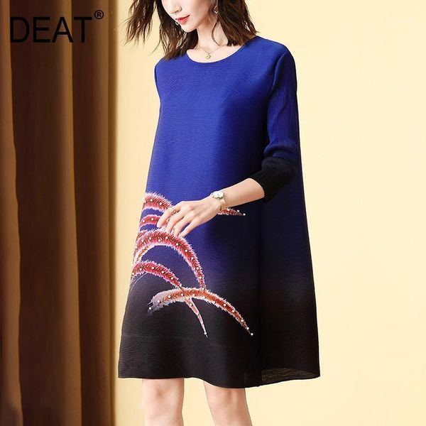 pleated woman dress seven sleeve pearls gradient elegant loose knee length wild classic slim 2021 summer fashion hc313 casual dresses, Black;gray
pleated woman dress seven sleeve pearls gradient elegant loose knee length wild classic slim 2021 summer fashion hc313 casual dresses, Black;gray