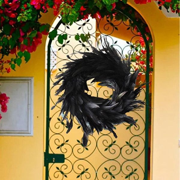 decorative flowers & wreaths black feather wreath handmade wall door hanging festival party birthday decoration home el use
decorative flowers & wreaths black feather wreath handmade wall door hanging festival party birthday decoration home el use
