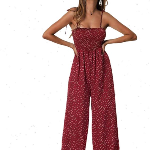 summer polka dot womens rompers high waist boho spaghetti strap wide leg pants female clothes ladies, Black;white
summer polka dot womens rompers high waist boho spaghetti strap wide leg pants female clothes ladies, Black;white