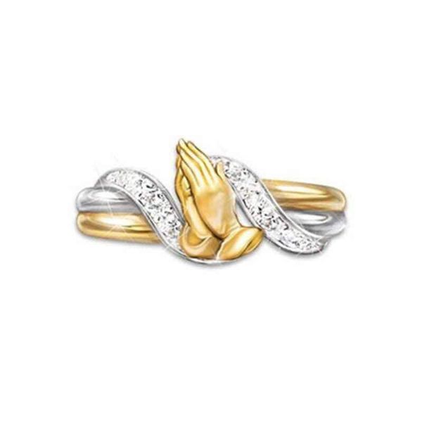 wedding rings zircon exquisite prayer hand double praying hands cut white gold ring pray for women christmas gift anillos mujer, Slivery;golden
wedding rings zircon exquisite prayer hand double praying hands cut white gold ring pray for women christmas gift anillos mujer, Slivery;golden