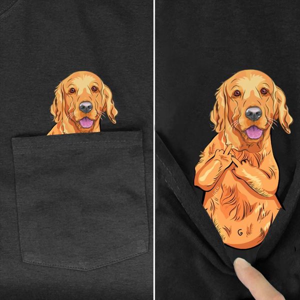 men's t-shirts cloocl fashion animal cotton t-shirt summer pocket golden retriever dog 3d printed tee shirt men women funny pure, White;black 
men's t-shirts cloocl fashion animal cotton t-shirt summer pocket golden retriever dog 3d printed tee shirt men women funny pure, White;black