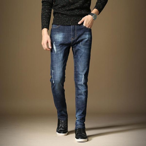 men's fashion trend simple jeans slim version of the elastic denim pants causal trousers, Blue
men's fashion trend simple jeans slim version of the elastic denim pants causal trousers, Blue