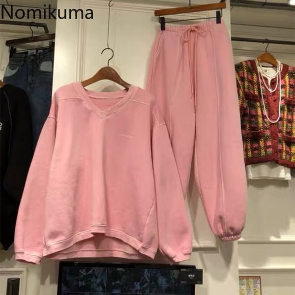nomikuma sweat suits women long sleeve v-neck pullover sweatshirt + lace up waist harem long pants causal new sets 6e935 210427, White
nomikuma sweat suits women long sleeve v-neck pullover sweatshirt + lace up waist harem long pants causal new sets 6e935 210427, White