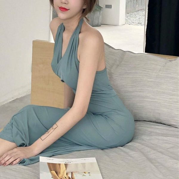 casual dresses moda femninia halter backless vintage dress high waist party night bodycon elegant fashion clothes slim solid blue, Black;gray
casual dresses moda femninia halter backless vintage dress high waist party night bodycon elegant fashion clothes slim solid blue, Black;gray