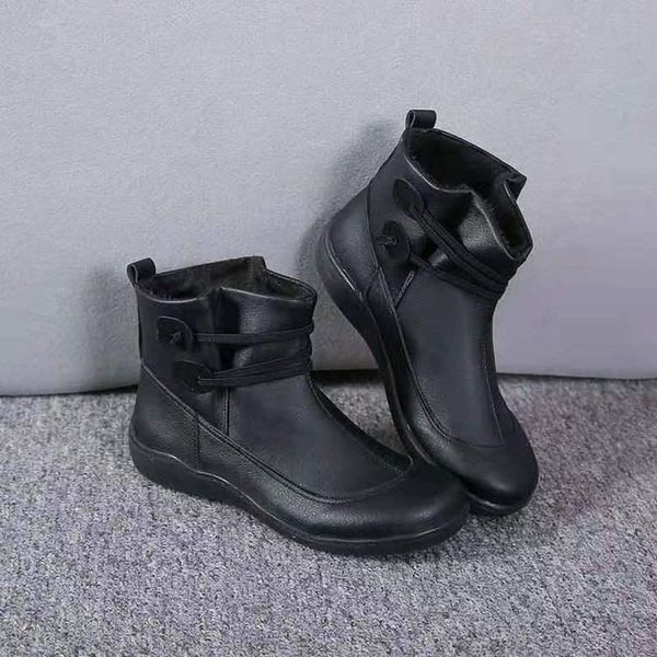 boots ankle women pu leather women's shoes vintage slip on punk warm short flats ladies woman footwear spring, Black
boots ankle women pu leather women's shoes vintage slip on punk warm short flats ladies woman footwear spring, Black