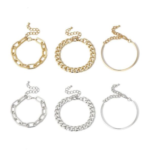 link, chain 2021 exquisite accessories 3pcs/set fashion link bracelet bangle women adjustable party jewelry gift 2 colors, Black
link, chain 2021 exquisite accessories 3pcs/set fashion link bracelet bangle women adjustable party jewelry gift 2 colors, Black